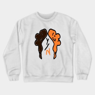 Finding Balance in Life - A Graphic Design to Represent the Duality of Yes and No Crewneck Sweatshirt